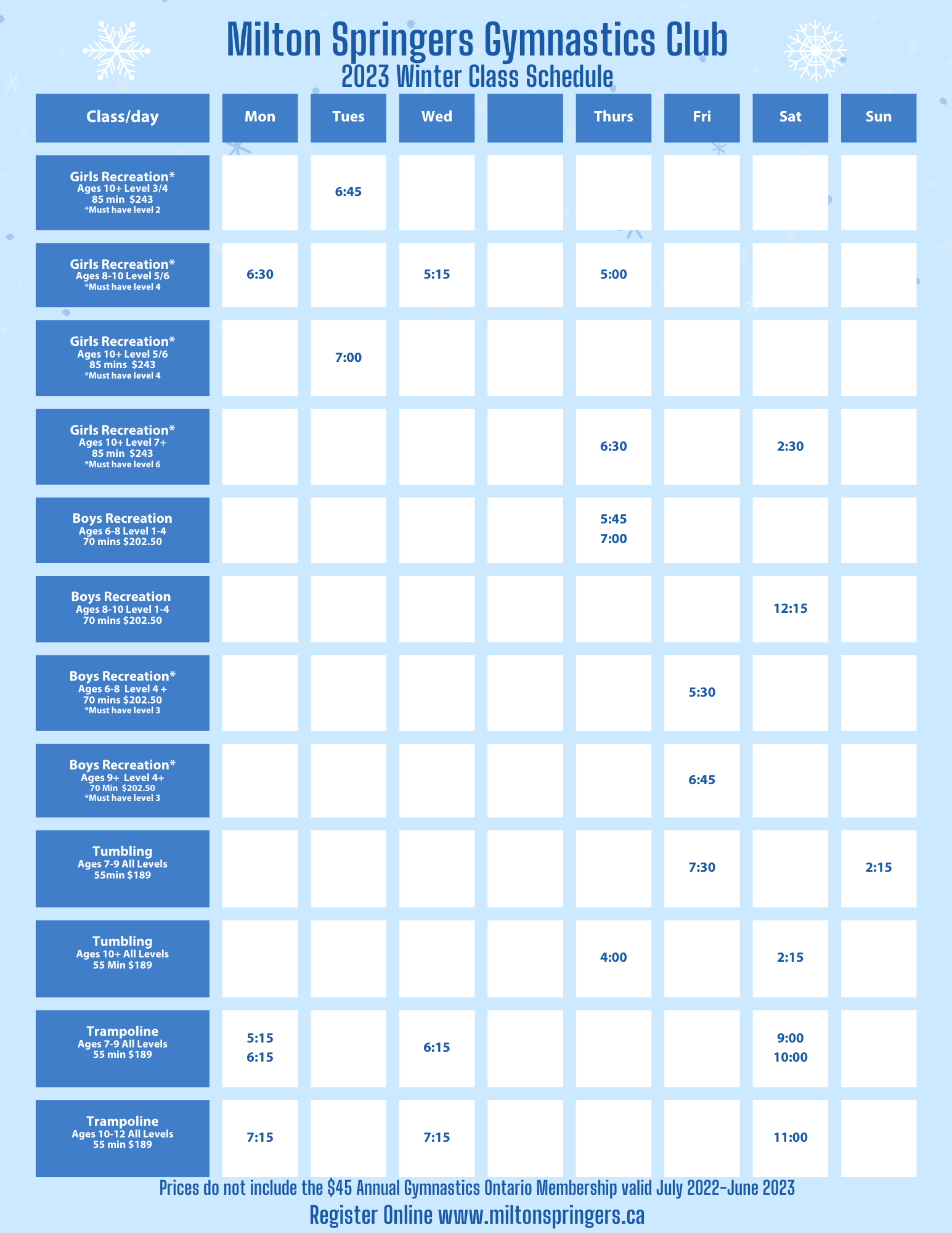 Wec Ocala Winter 2023 Schedule 2023 Calendar